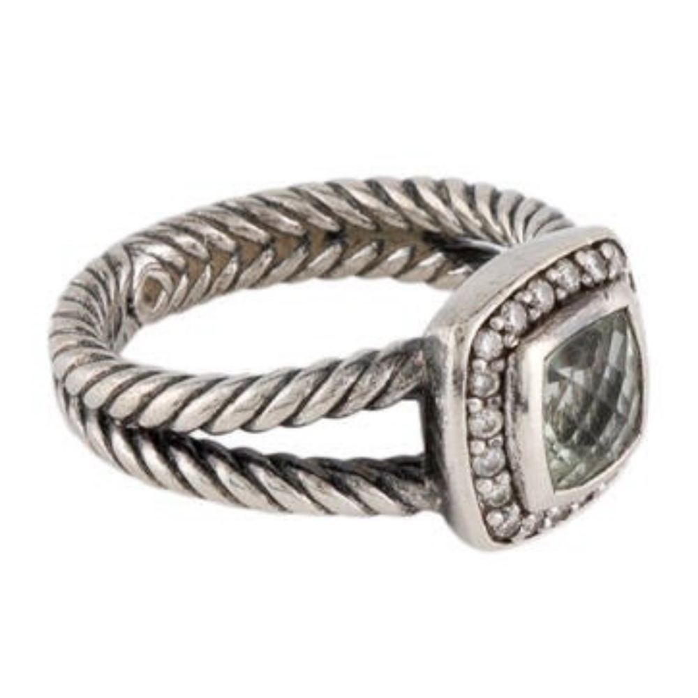 David Yurman Prasiolite & Diamond Albion Cocktail Ring